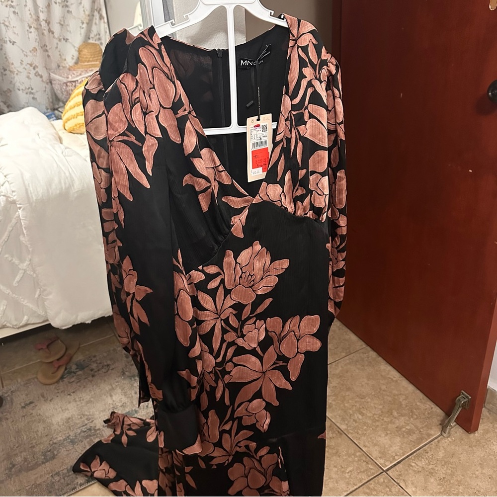 Mango Floral Chiffon Women's Dress - Picture 2 of 4